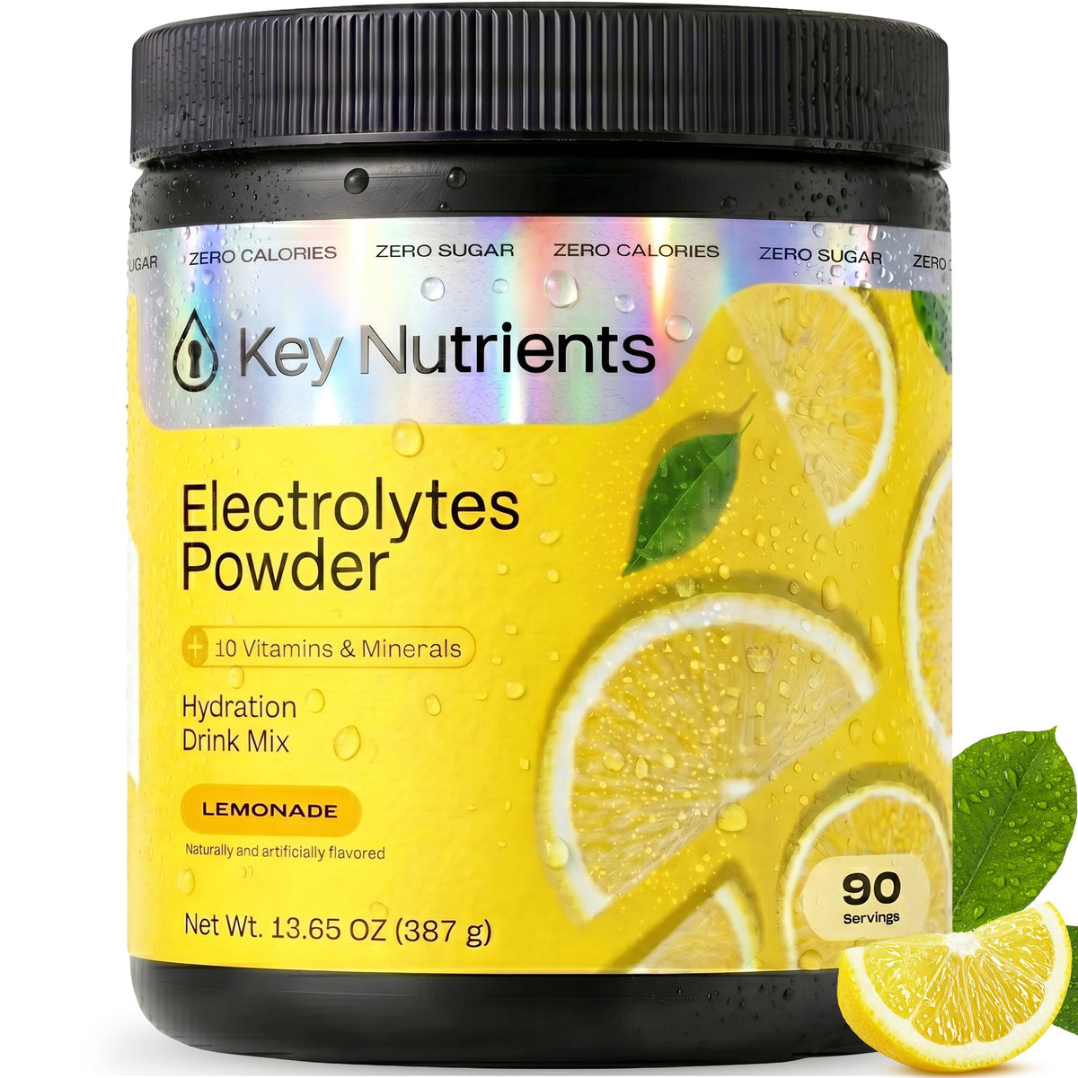 Poudre d'électrolytes au potassium KEY NUTRIENTS vue de face