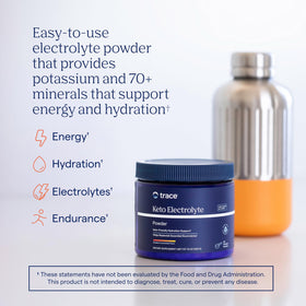Poudre d'électrolytes Trace Minerals Hydro Pak dans un verre d'eau