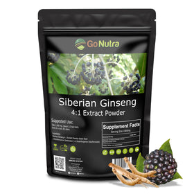 Poudre d'éleuthéro ginseng sibérien Go Nutra dans un smoothie