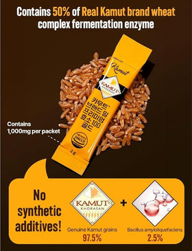Poudre d'enzyme de blé Kamut avec des fruits