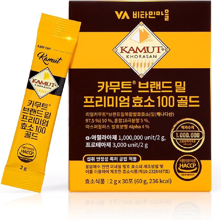 Poudre d'enzyme de blé Kamut VA비타민마을 100g en sachets
