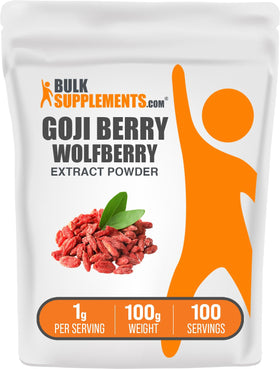 Poudre d'Extrait de Baie de Goji BulkSupplements 100g vue avant