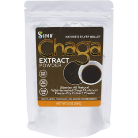 Poudre d'extrait de champignon Chaga Sayan 56g vue de face