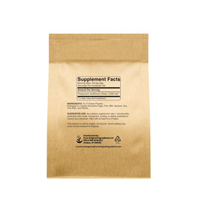 Poudre d'extrait de Fo-Ti en sachet, ingrédients visibles