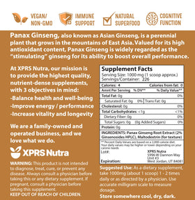 Poudre d'extrait de racine de ginseng XPRS Nutra avec capsules vides à remplir