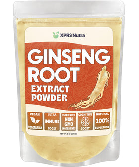 Poudre d'extrait de racine de ginseng XPRS Nutra vue de face