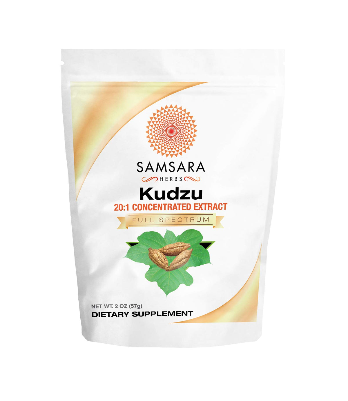 Poudre d'extrait de racine de kudzu Samsara Herbs 57g vue de face