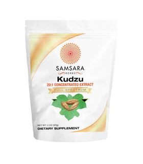 Poudre d'extrait de racine de kudzu Samsara Herbs 57g vue de face
