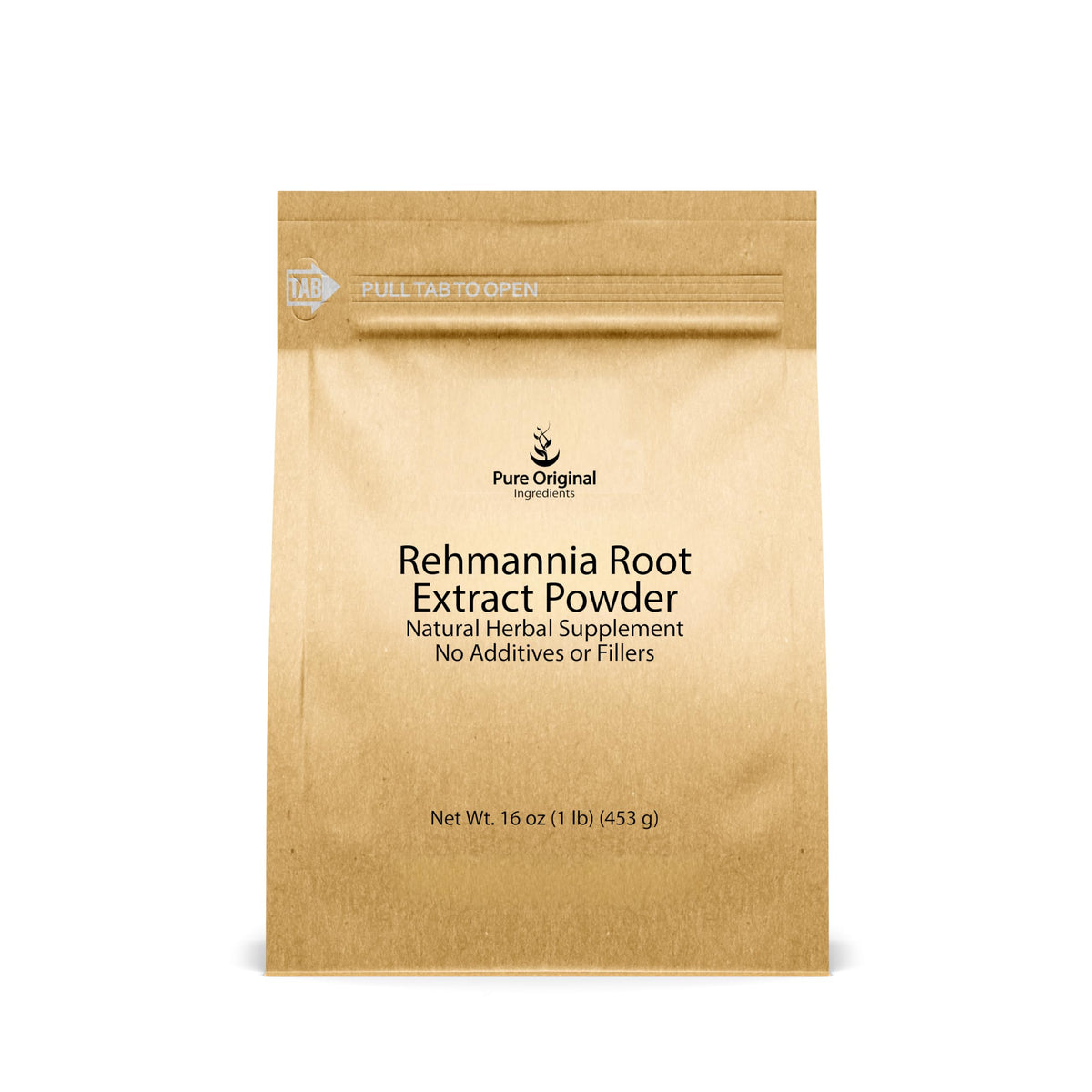 Poudre d'extrait de racine de rehmannia PURE ORIGINAL INGREDIENTS 472g vue avant