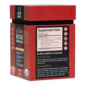 Poudre d'extrait de Reishi bio Mehdi Reishi 200g emballage