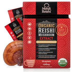 Poudre d'extrait de Reishi bio Mehdi Reishi 200g vue avant