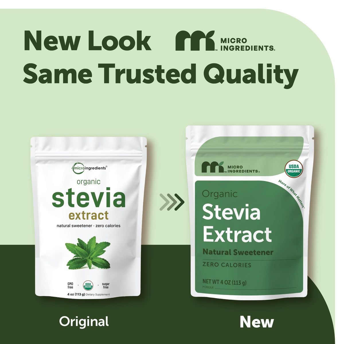 Poudre d'extrait de stevia bio Micro Ingredients 118g avec doseur