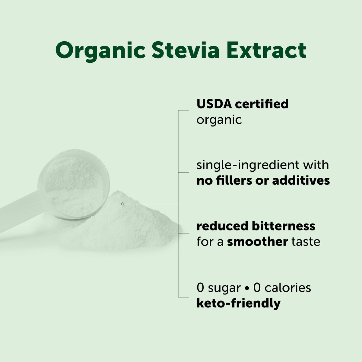 Poudre d'extrait de stevia bio Micro Ingredients 118g en utilisation dans un smoothie