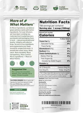 Poudre d'extrait de stevia bio Micro Ingredients dans un bol de yaourt