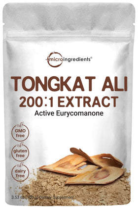 Poudre d'extrait de Tongkat Ali Micro Ingredients 100g vue de face