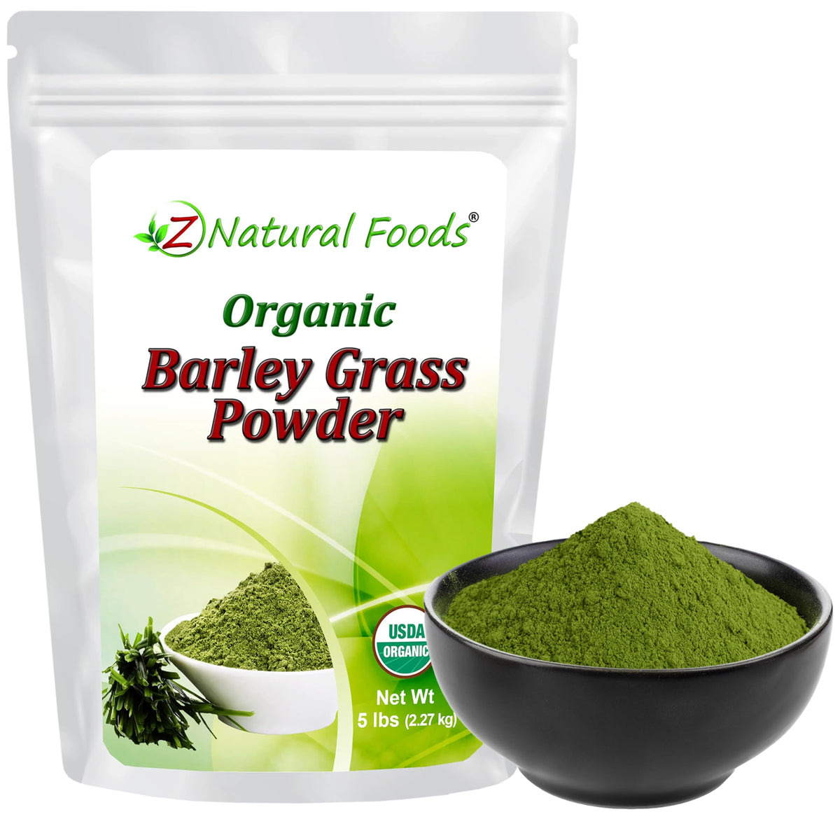 Poudre d'herbe d'orge bio Z Natural Foods 2318g vue de face