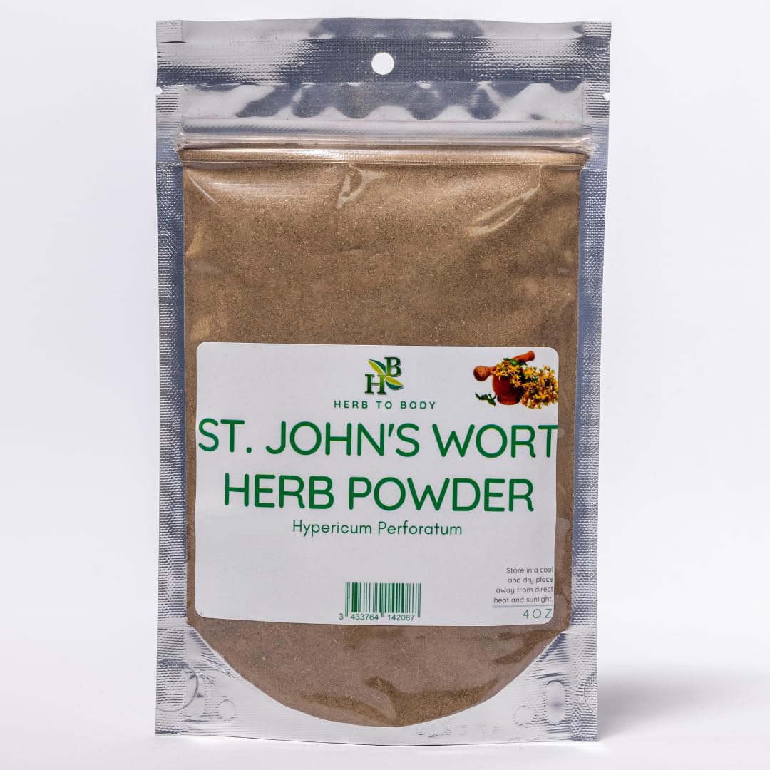 Poudre d'Herbe de Millepertuis Herb To Body 125g vue avant avec sachet