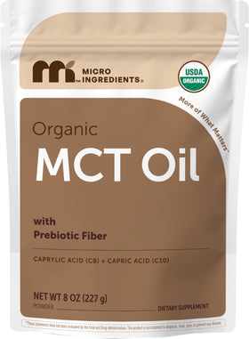 Poudre d'Huile MCT Bio Micro Ingredients 240g vue de face