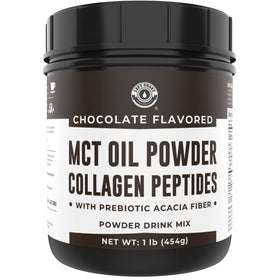 Poudre d'Huile MCT Chocolat 572g de Left Coast Performance, vue de face