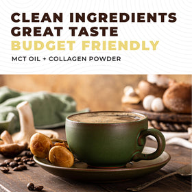 Poudre d'huile MCT Left Coast Performance avec café