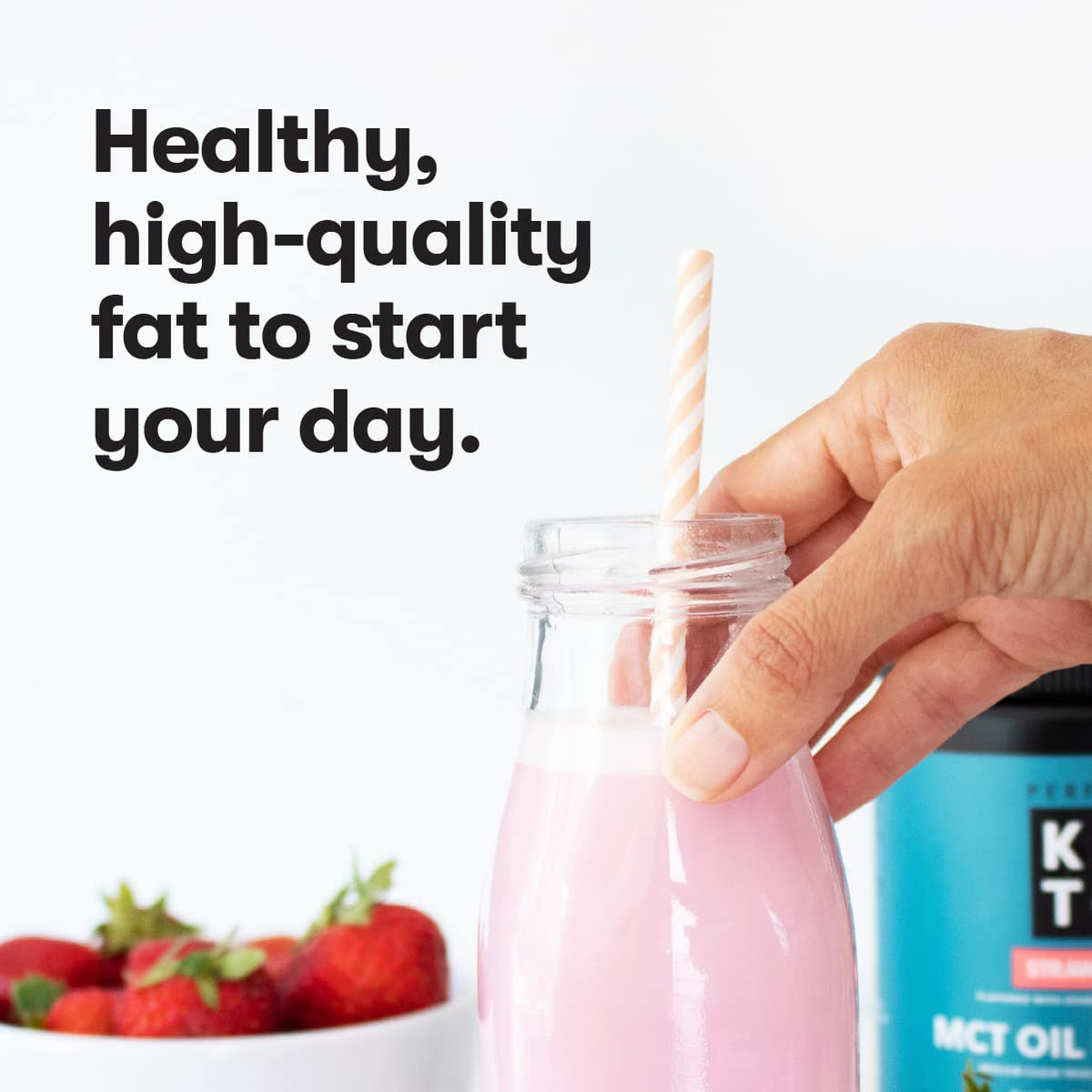 Poudre d'Huile MCT Perfect Keto avec des noix de coco