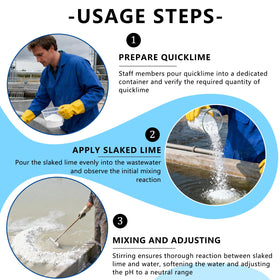 Poudre d'hydroxyde de calcium dans un environnement industriel