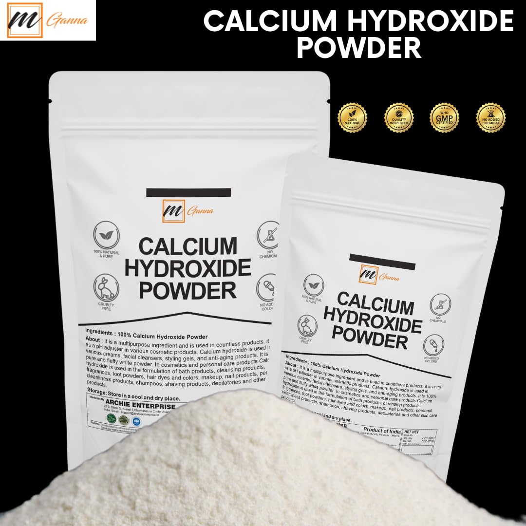 Poudre d'Hydroxyde de Calcium mGanna - application dans les soins