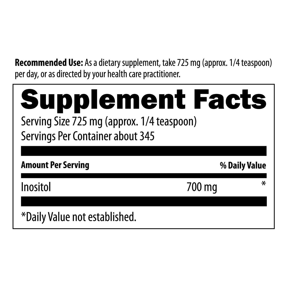 Poudre d'Inositol 700mg Designs for Health en utilisation avec un verre d'eau