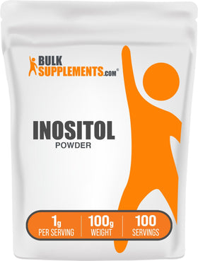 Poudre d'inositol BulkSupplements 100g vue de face