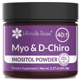 Poudre d'Inositol Myo & D-Chiro 40:1 d'Intimate Rose, vue de face