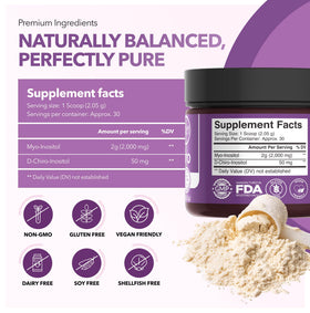 Poudre d'Inositol Myo & D-Chiro d'Intimate Rose dans un smoothie
