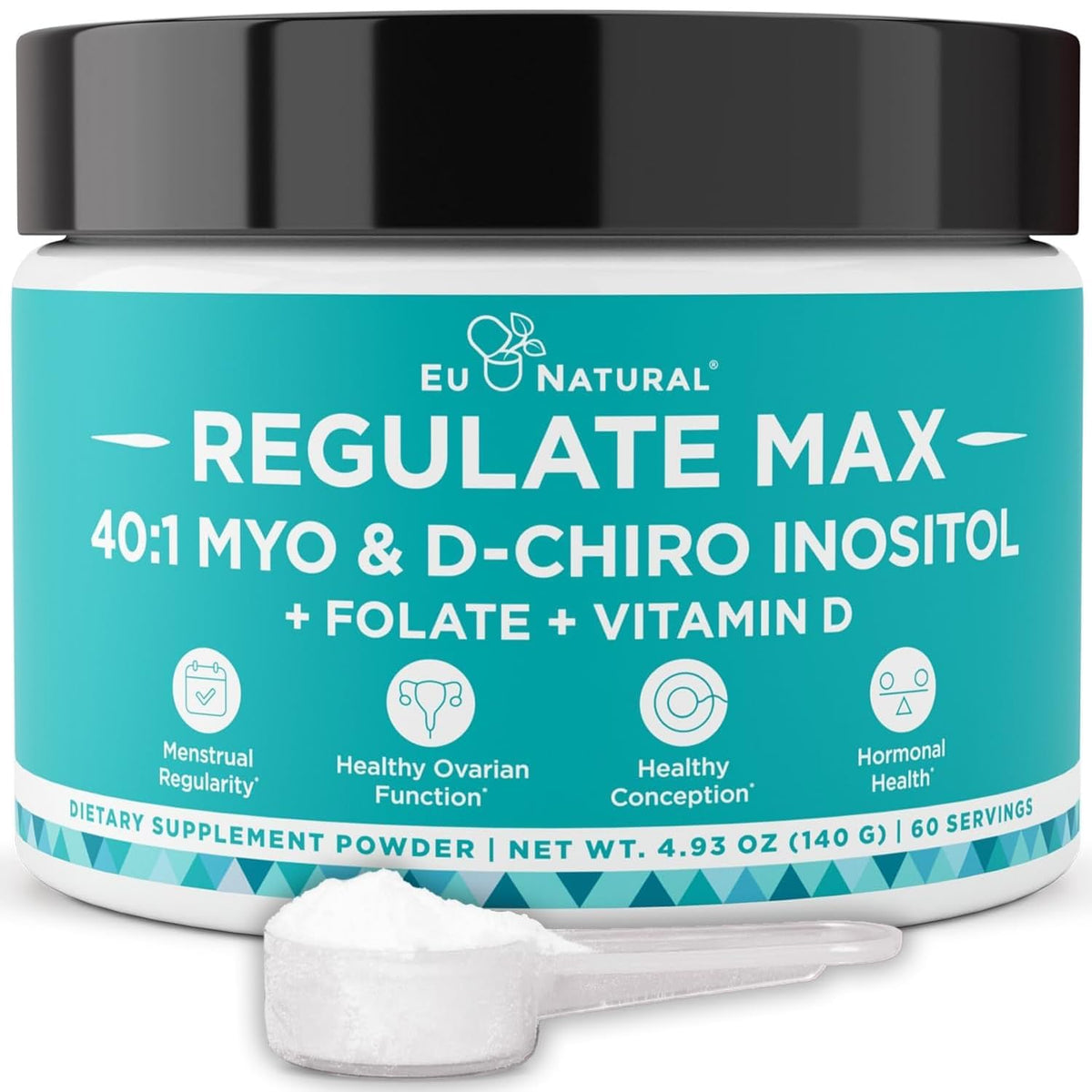 Poudre d'Inositol Myo & D-Chiro Eu Natural vue de face