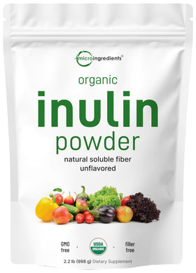 Poudre d'inuline biologique Micro Ingredients 2,2 lb vue avant