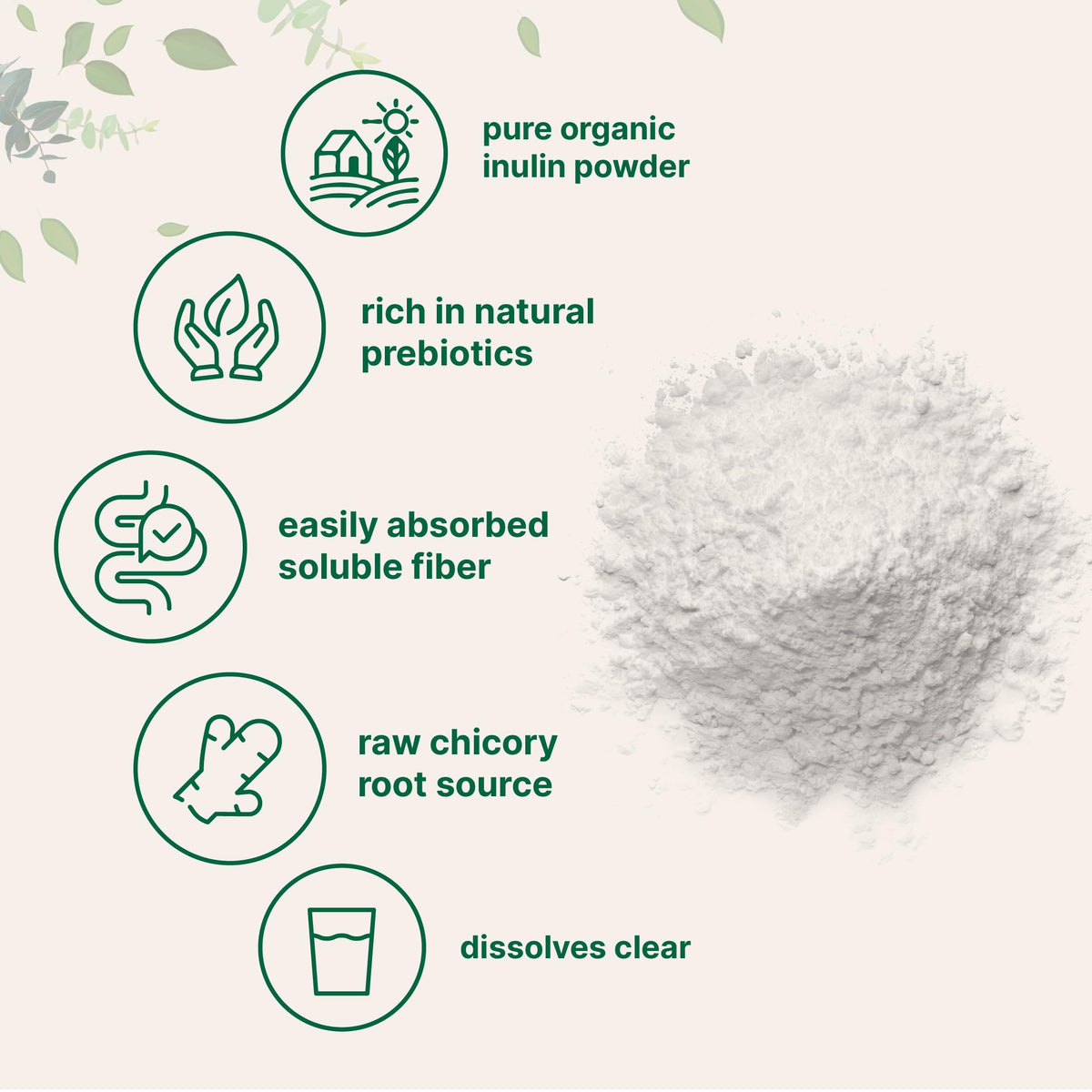Poudre d'inuline Micro Ingredients sur une table de cuisine