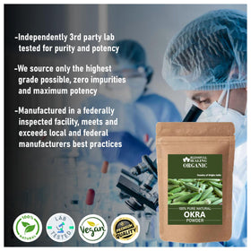 Poudre d'okra Blessfull Healing 100g dans un bol