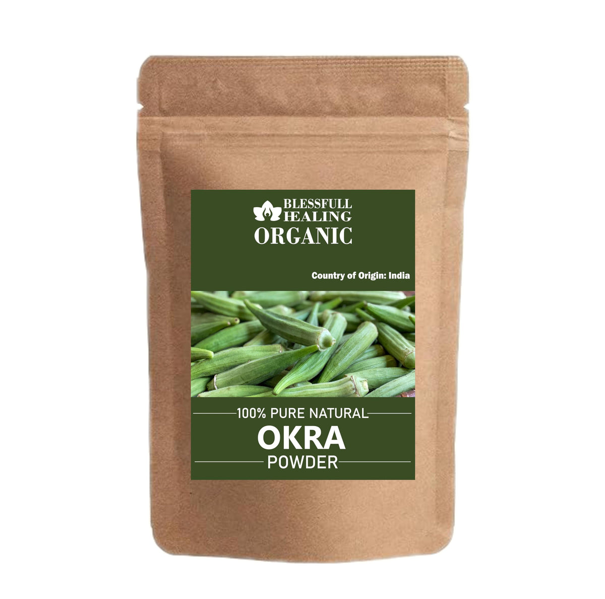 Poudre d'okra Blessfull Healing 100g vue avant
