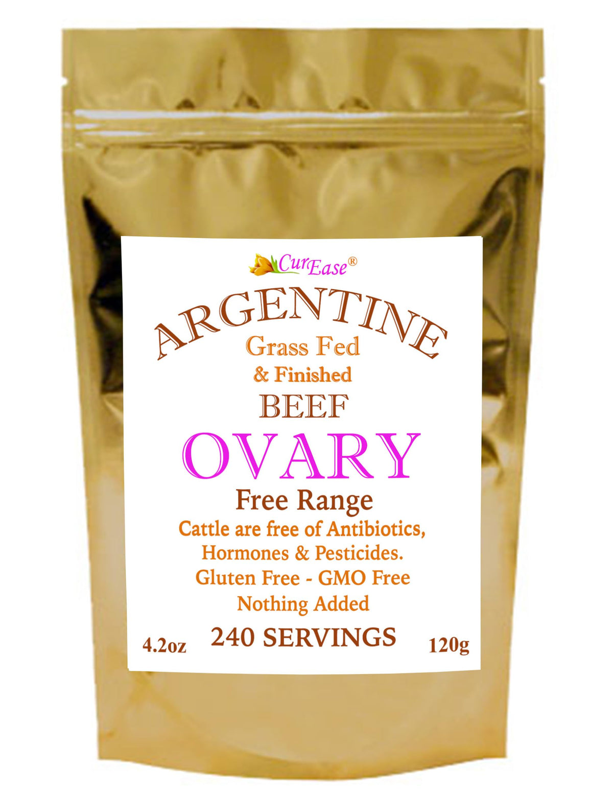 Poudre d'ovaire de bœuf 240 portions sachet avant