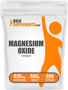 Poudre d'Oxyde de Magnésium BulkSupplements 500g vue de face
