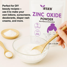 Poudre d'oxyde de zinc iFEiER 500g avec ingrédients de DIY