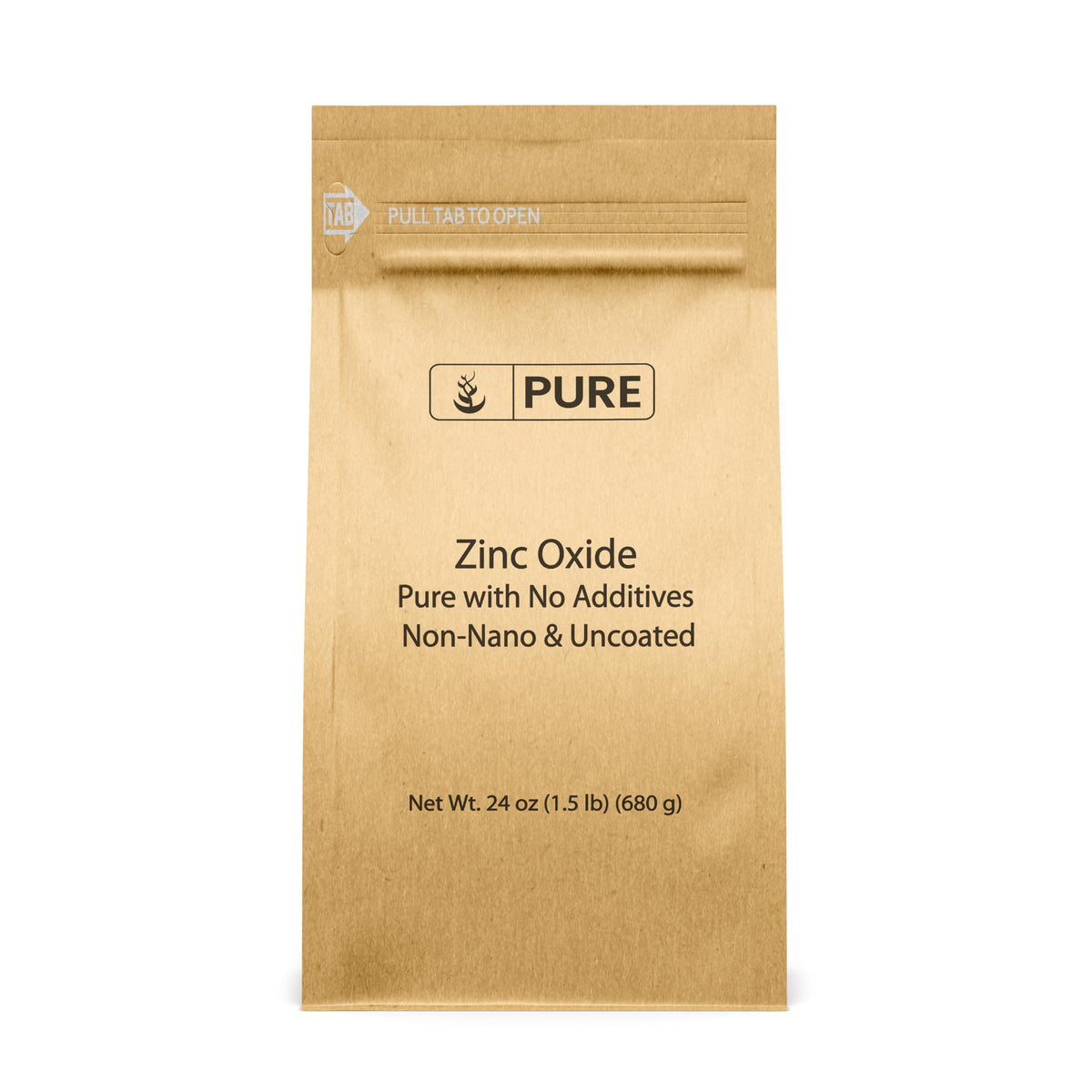 Poudre d'oxyde de zinc PURE ORIGINAL INGREDIENTS 662g vue de face