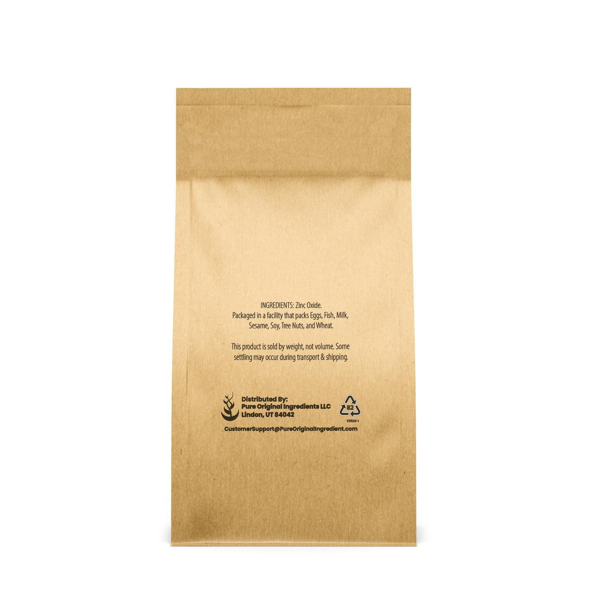 Poudre d'Oxyde de Zinc PURE ORIGINAL INGREDIENTS emballage