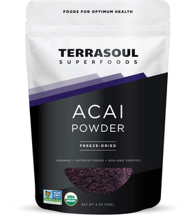 Poudre de Baies d'Açaï Bio Terrasoul Superfoods 127g vue de face