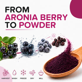 Poudre de baies d'aronia dans une recette de dessert