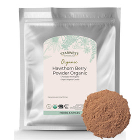 Poudre de baies d'aubépine bio Starwest Botanicals 490g vue avant