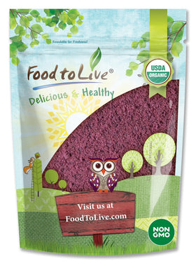 Poudre de baies de sureau noir bio Food to Live 481g vue de face