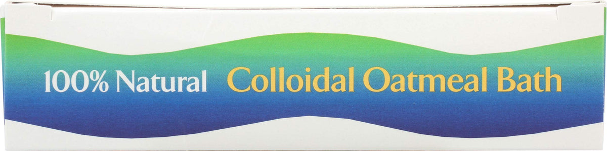 Poudre de Bain d'Avoine Colloïdale Rainbow Research sur une surface en bois
