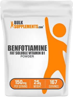 Poudre de Benfotiamine 150mg BulkSupplements dans son emballage