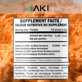 Poudre de Bêta Carotène 10% dans un yaourt