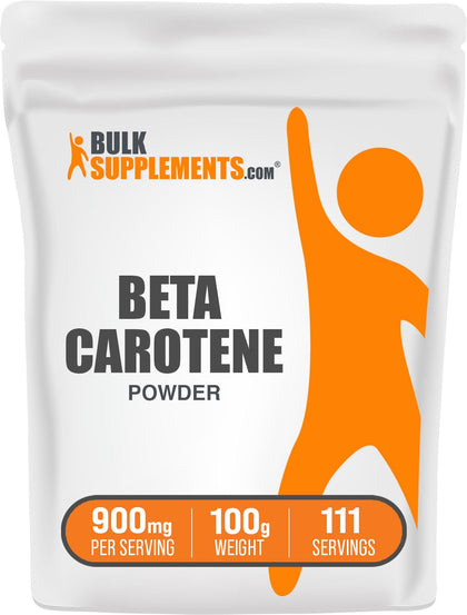 Poudre de Bêta-Carotène BulkSupplements 900 mg vue de face