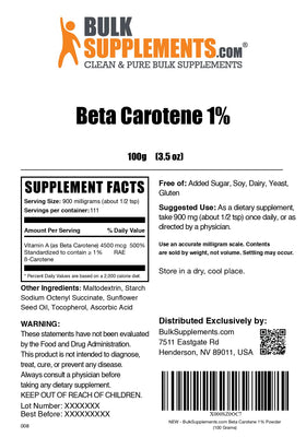 Poudre de Bêta-Carotène BulkSupplements en utilisation